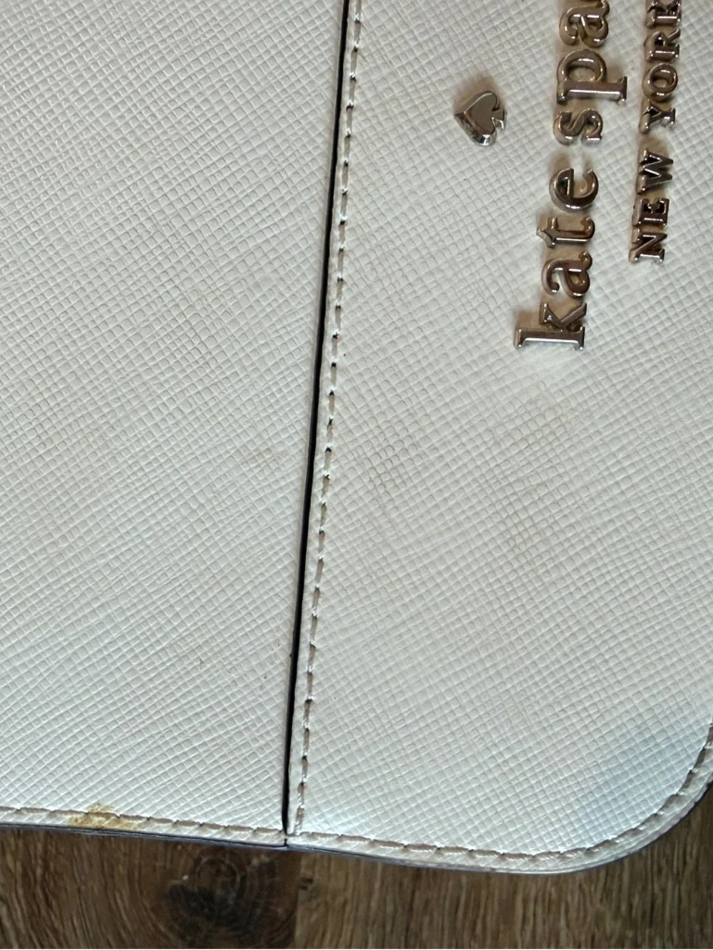 kate spade Cream Leather Crossbody Satchel with Top Handle - Picture 8 of 9